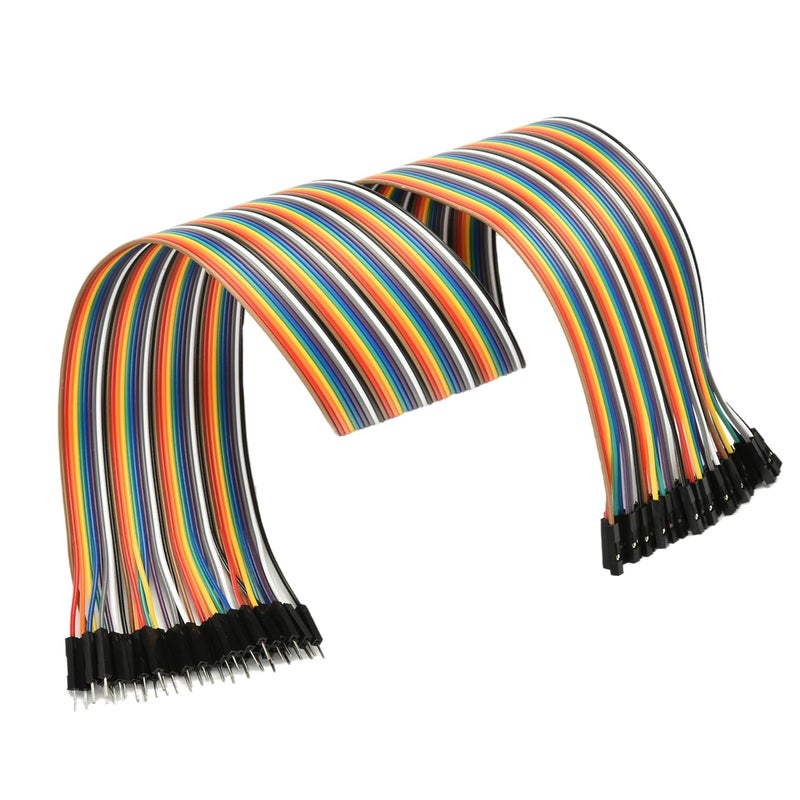 Fielect Male to Female Dupont Jumper Wires 40P Breadboard Jumper Wires Colorful Ribbon Cables 50cm Long 1Pcs - Image 5